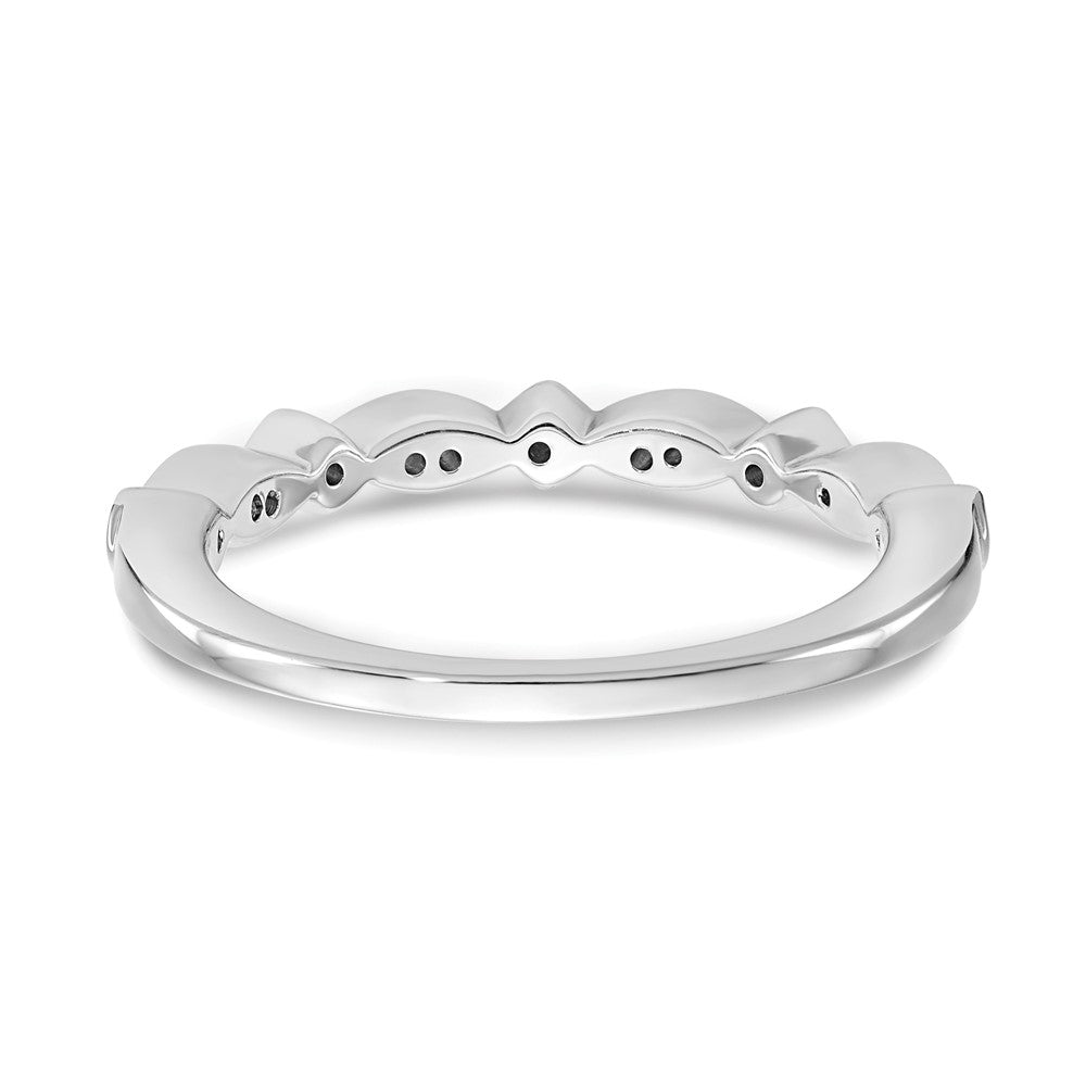 14K White Gold Real Diamond Band