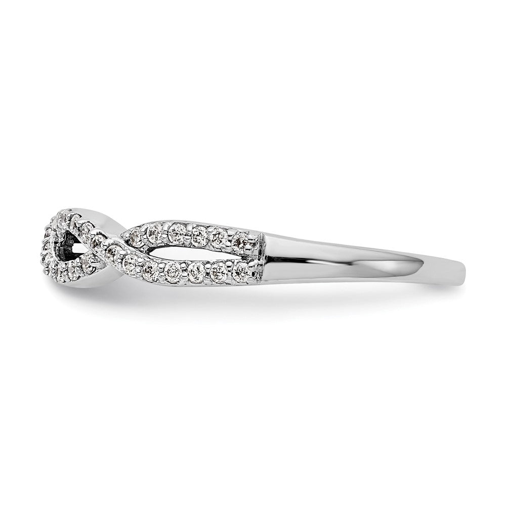 14K White Gold Real Diamond Band