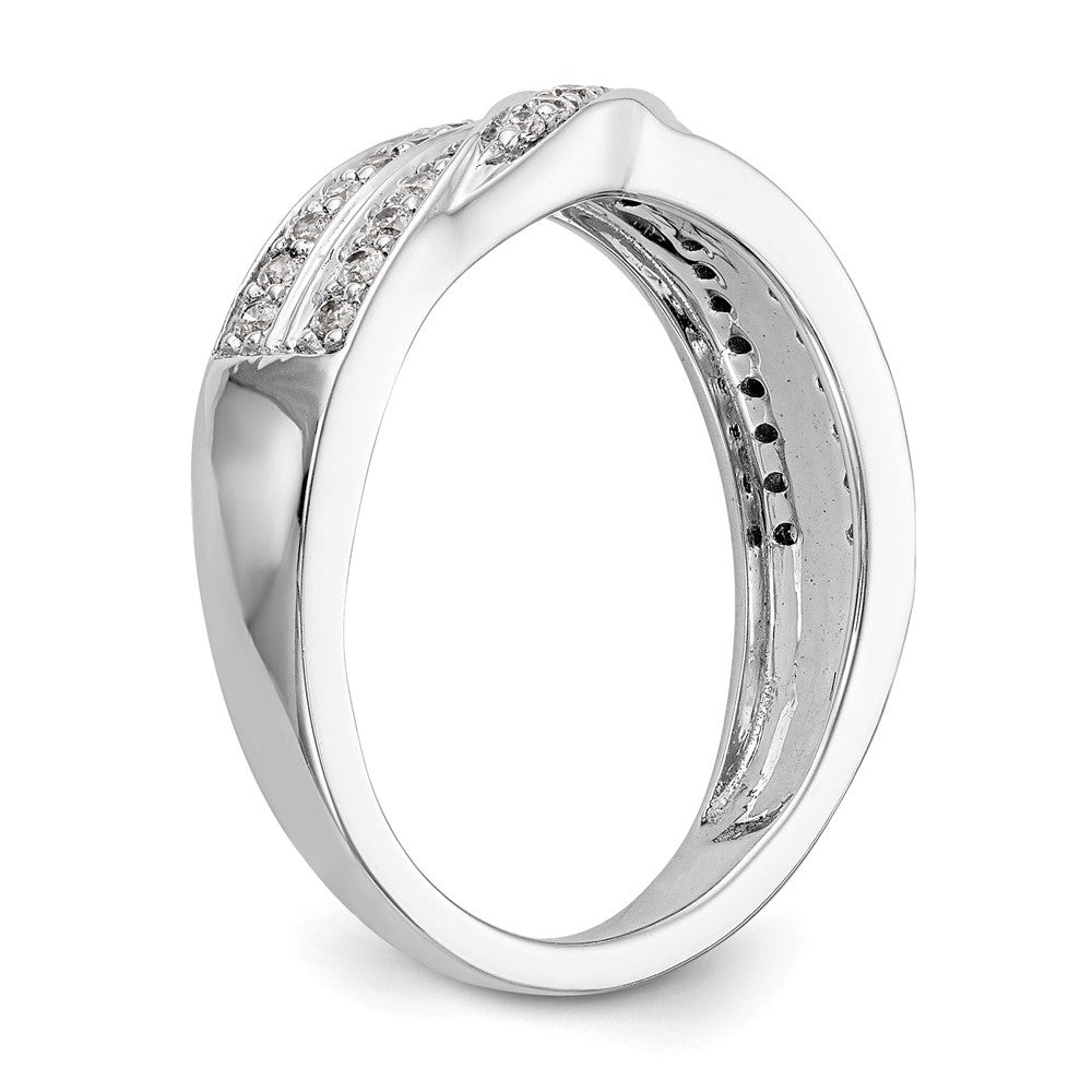 14K White Gold Real Diamond Band