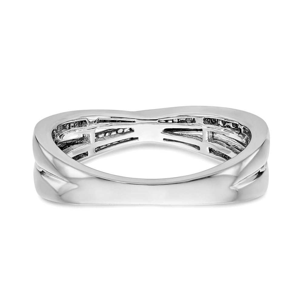 14K White Gold Real Diamond Band