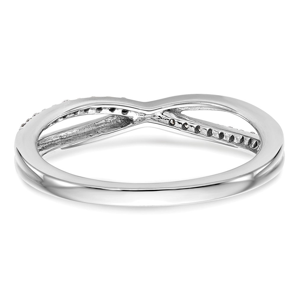 14K White Gold Real Diamond Band