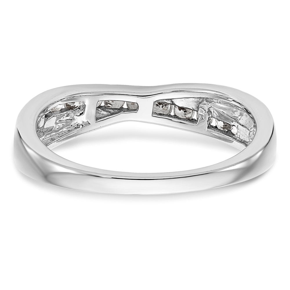 14K White Gold Real Diamond Band