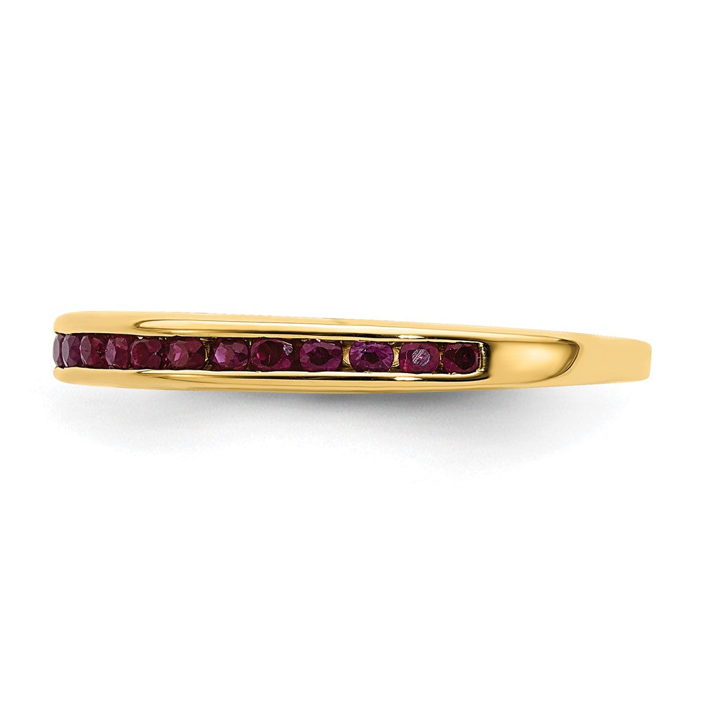 14k Yellow Gold Ruby Band