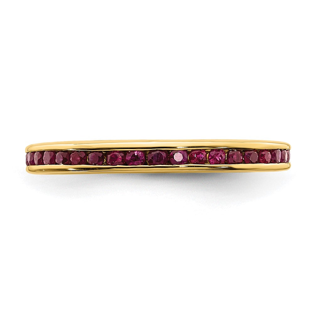 14k Yellow Gold Ruby Band