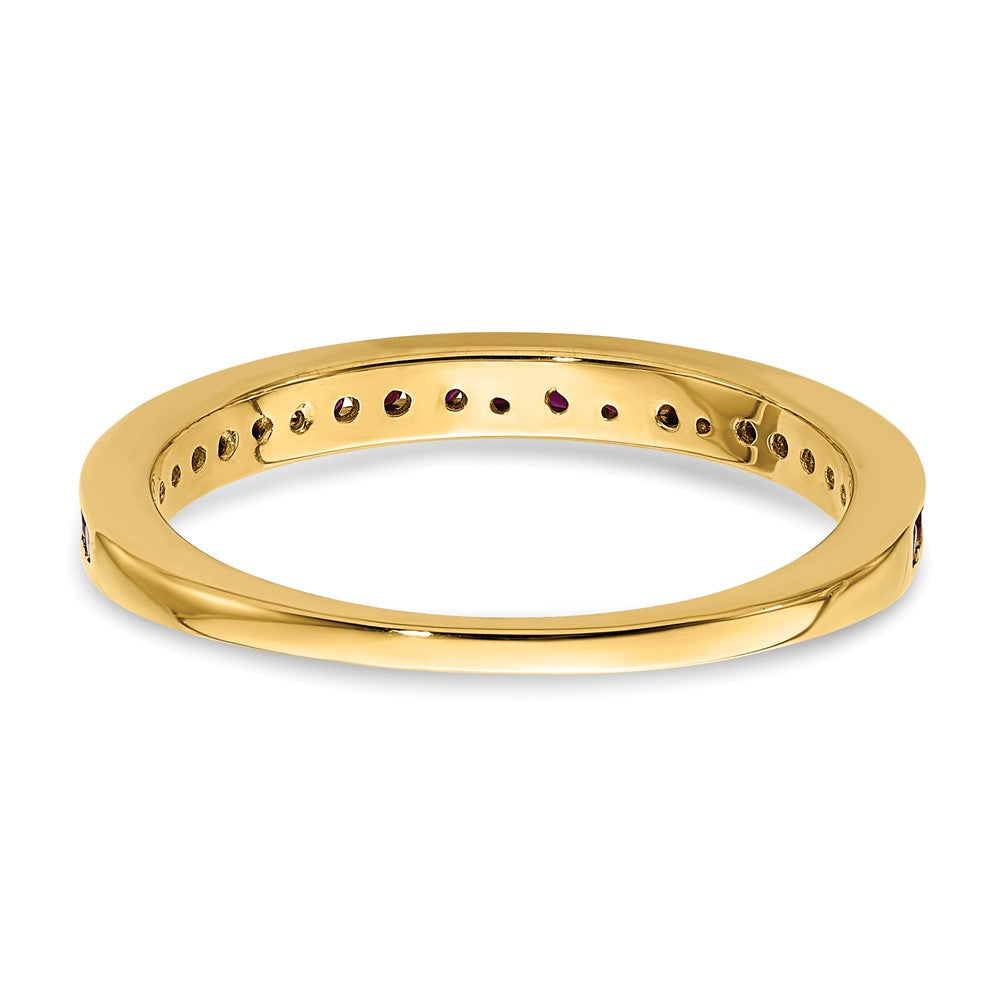 14k Yellow Gold Ruby Band