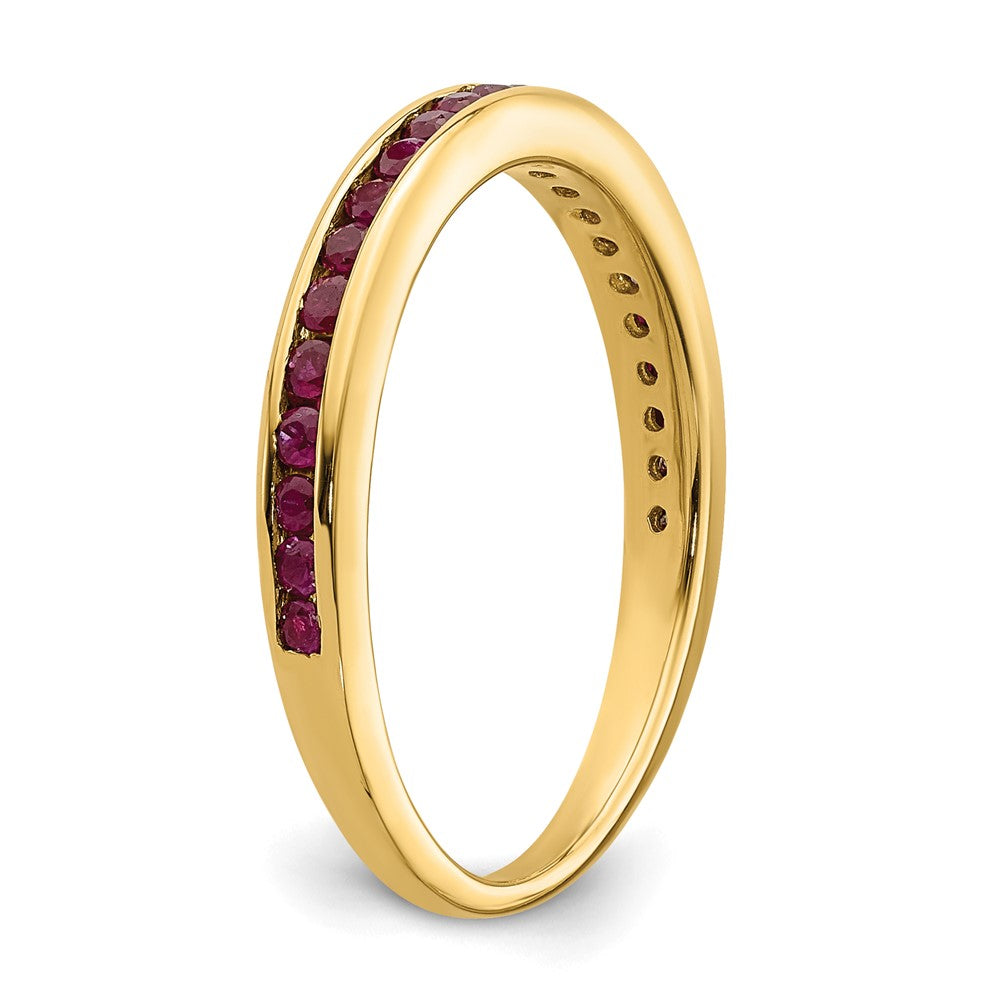 14k Yellow Gold Ruby Band