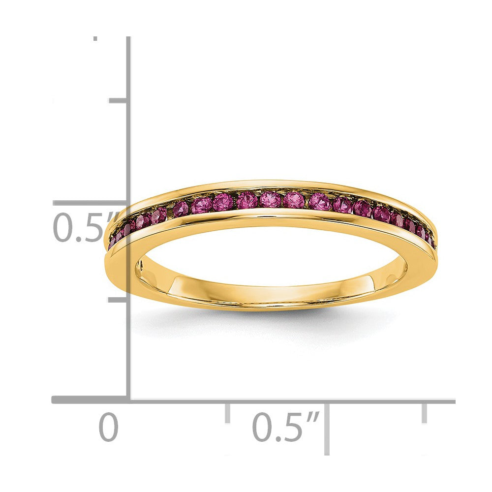 14k Yellow Gold Ruby Band