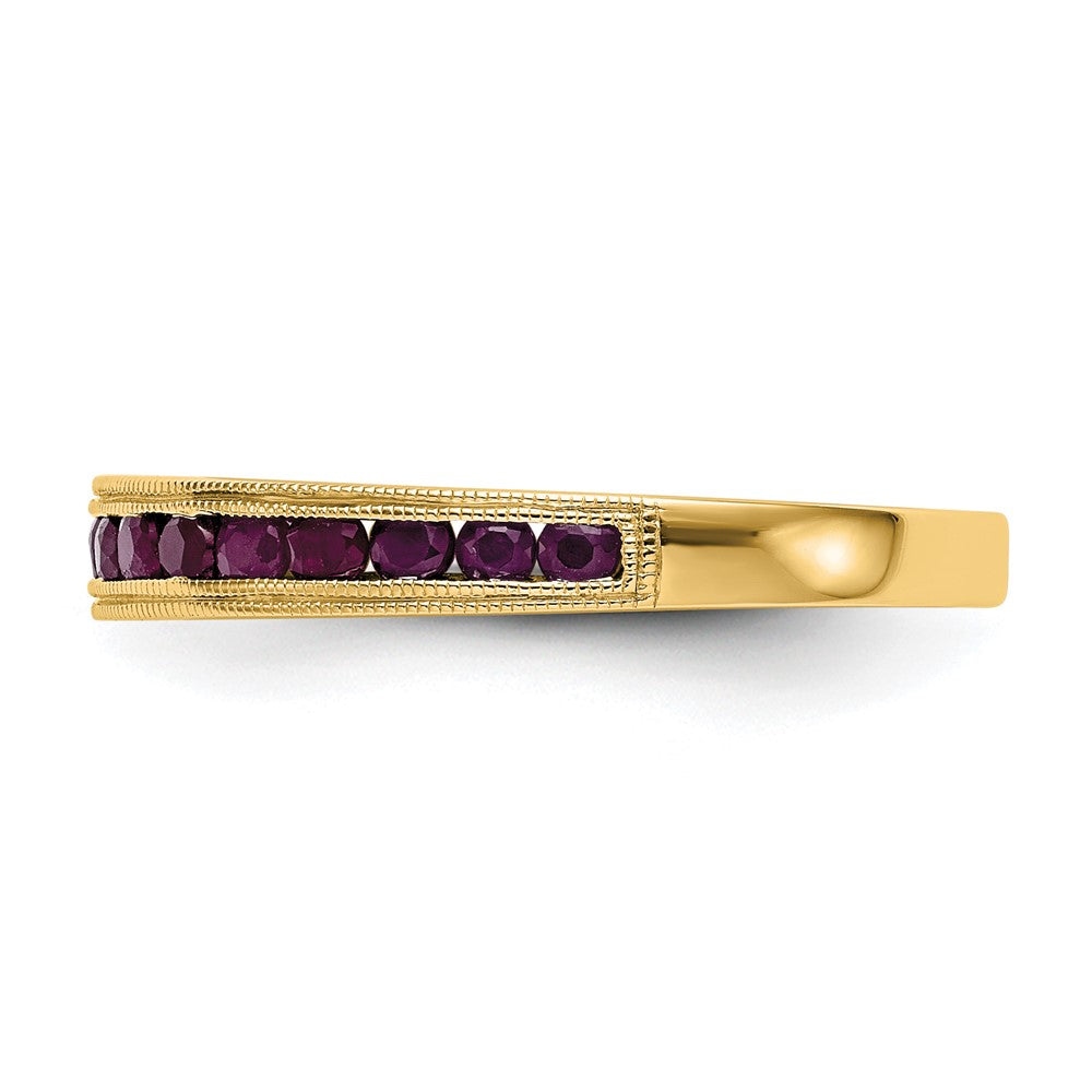 14k Yellow Gold Ruby Band