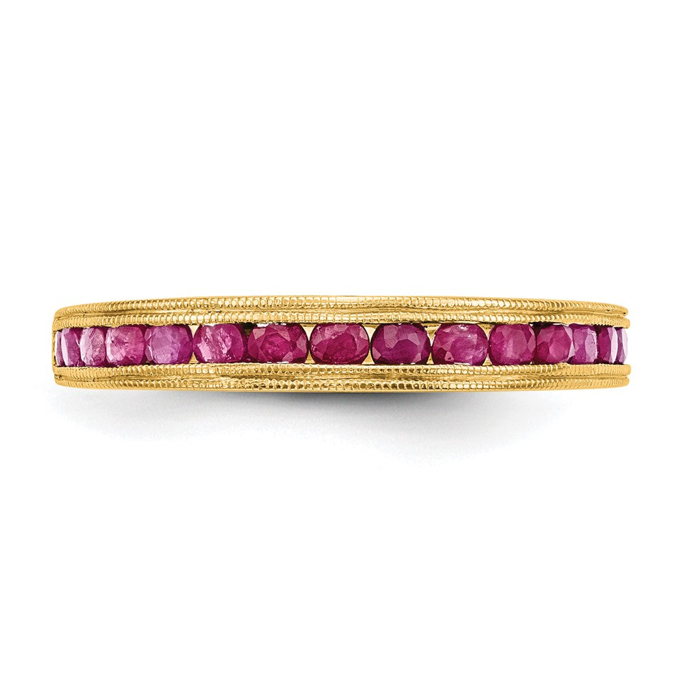 14k Yellow Gold Ruby Band