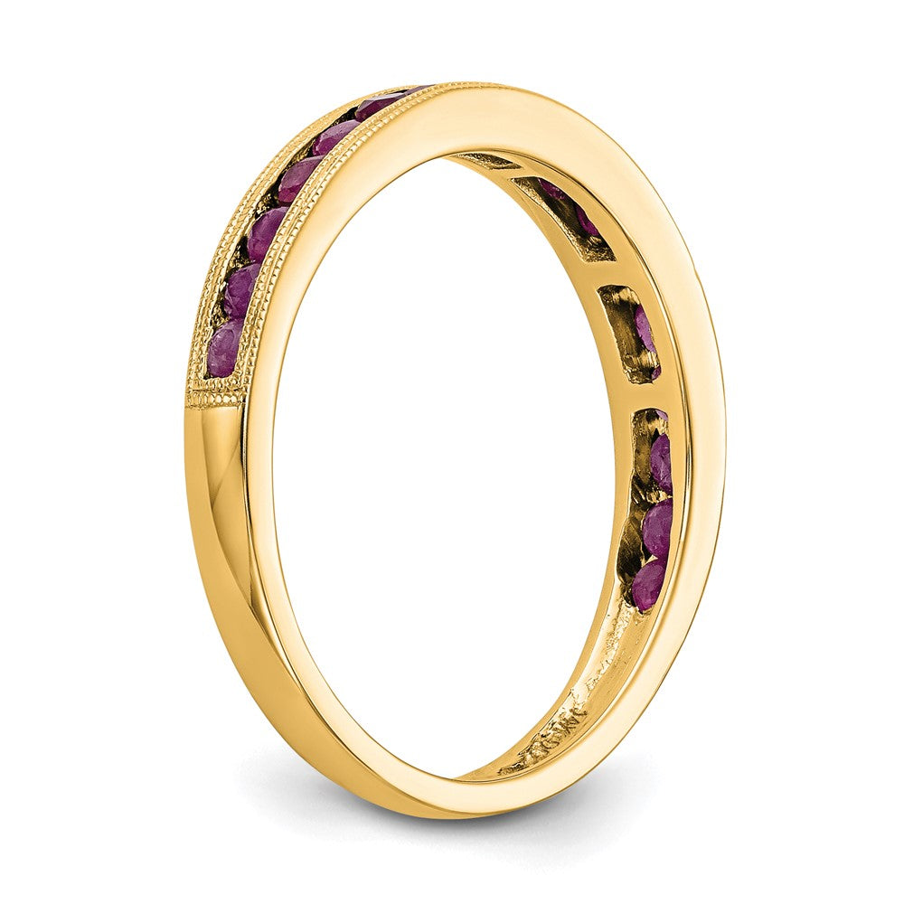 14k Yellow Gold Ruby Band