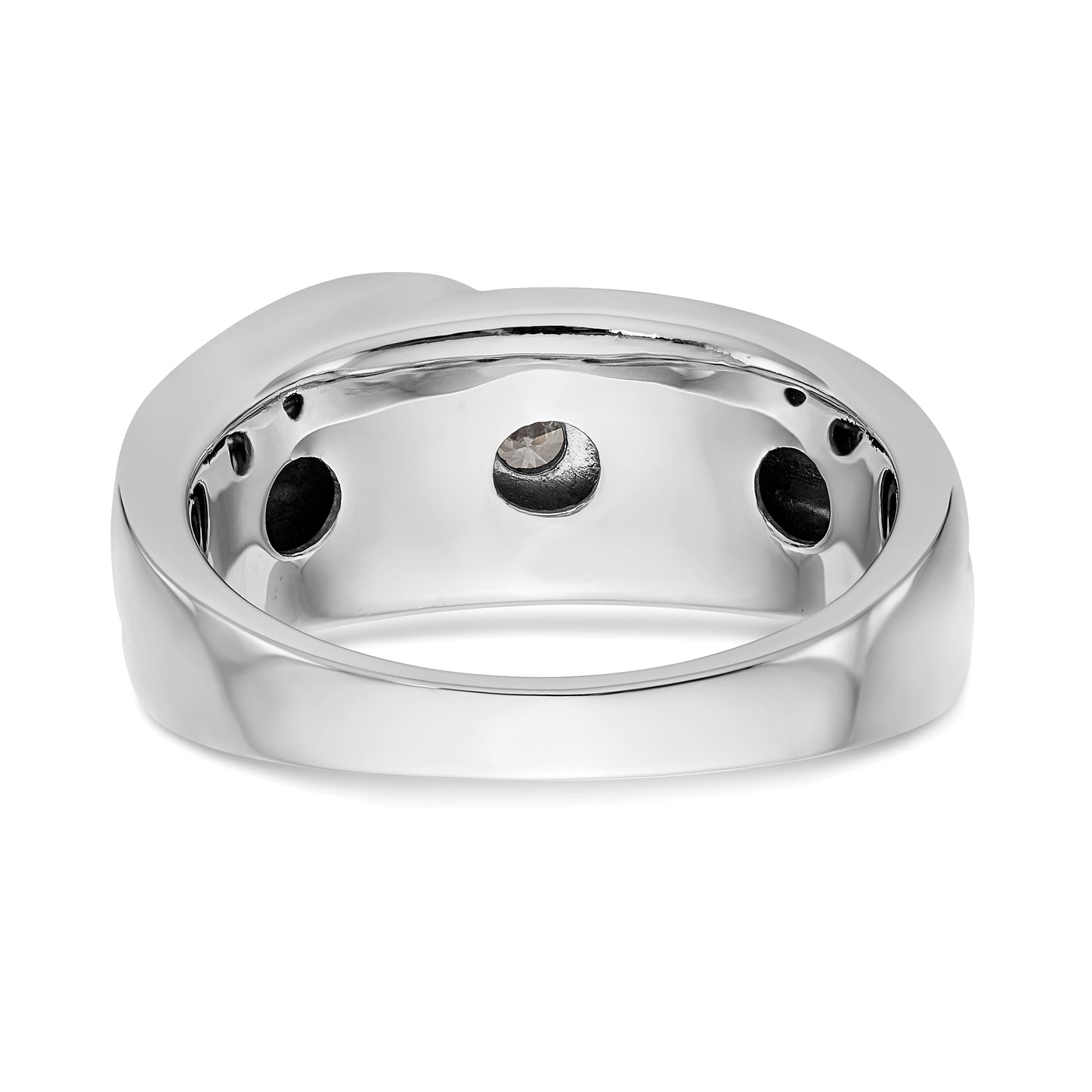 0.34ct. CZ Solid Real 14K White Gold Men's Wedding Band Ring