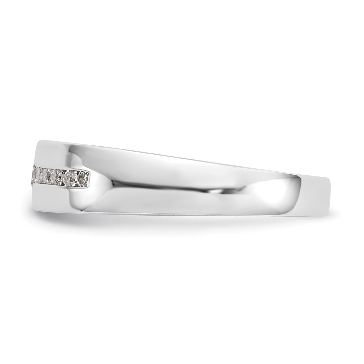 0.27ct. CZ Solid Real 14K White Gold Men's Wedding Band Ring