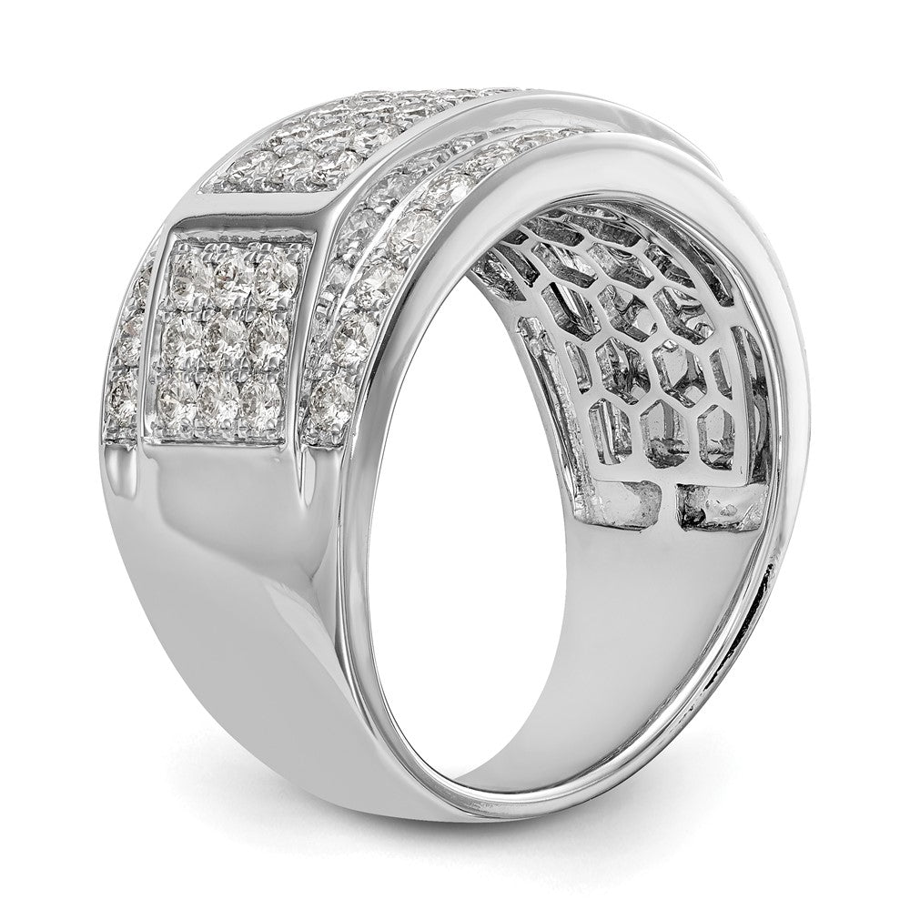 2.06ct. CZ Solid Real 14K White Gold Men's Wedding Band Ring