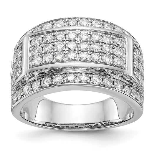 2.06ct. CZ Solid Real 14K White Gold Men's Wedding Band Ring