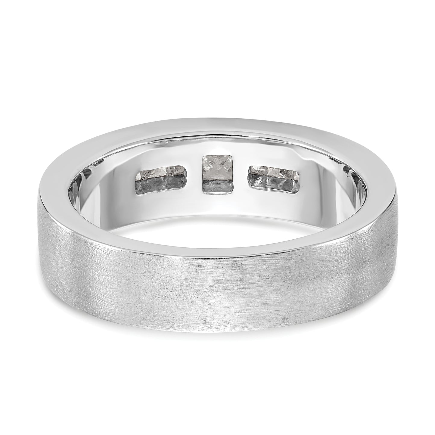 0.51ct. CZ Solid Real 14k White Gold men's Wedding Band Ring