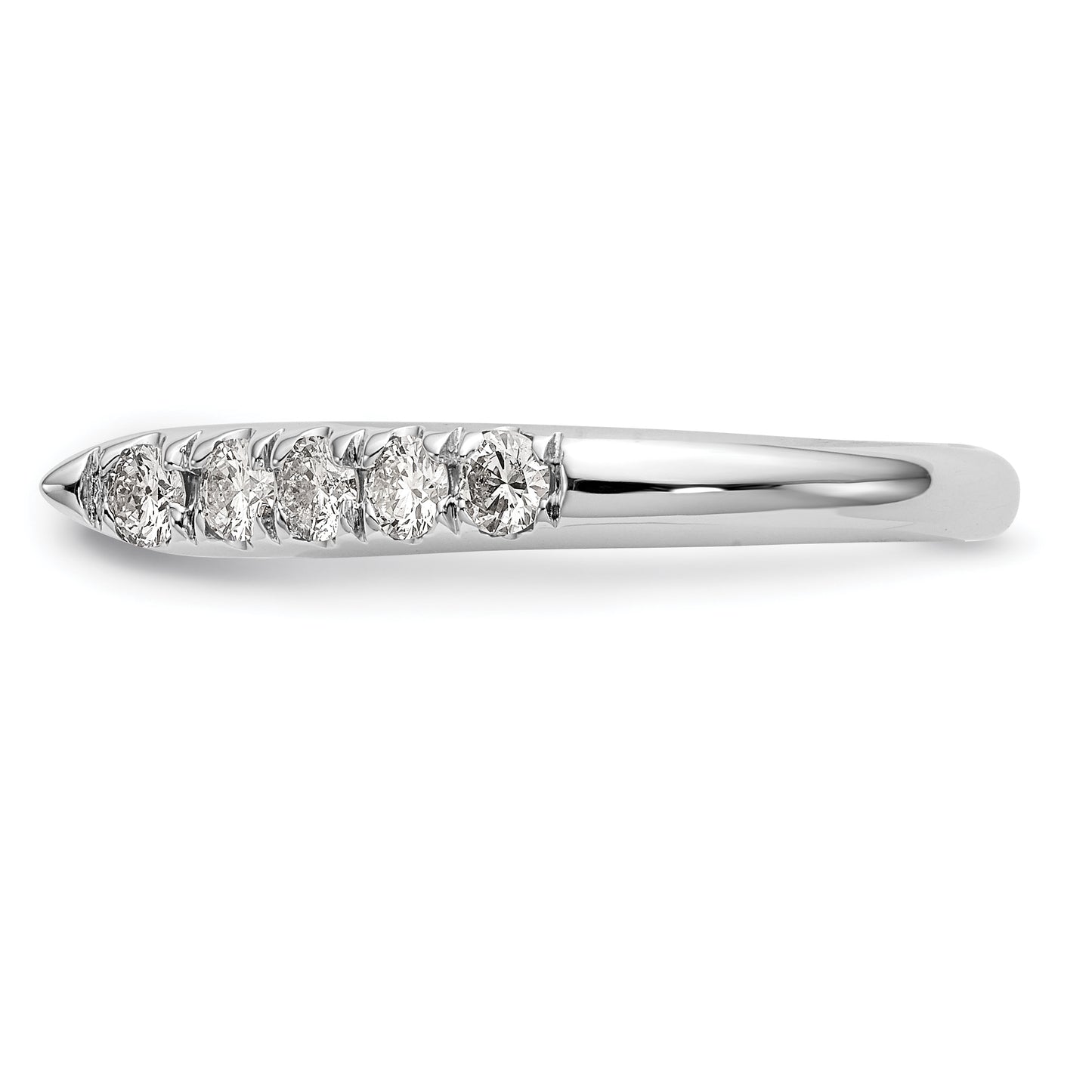 0.45ct. CZ Solid Real 14K White Gold Peg Set Engagement Ring