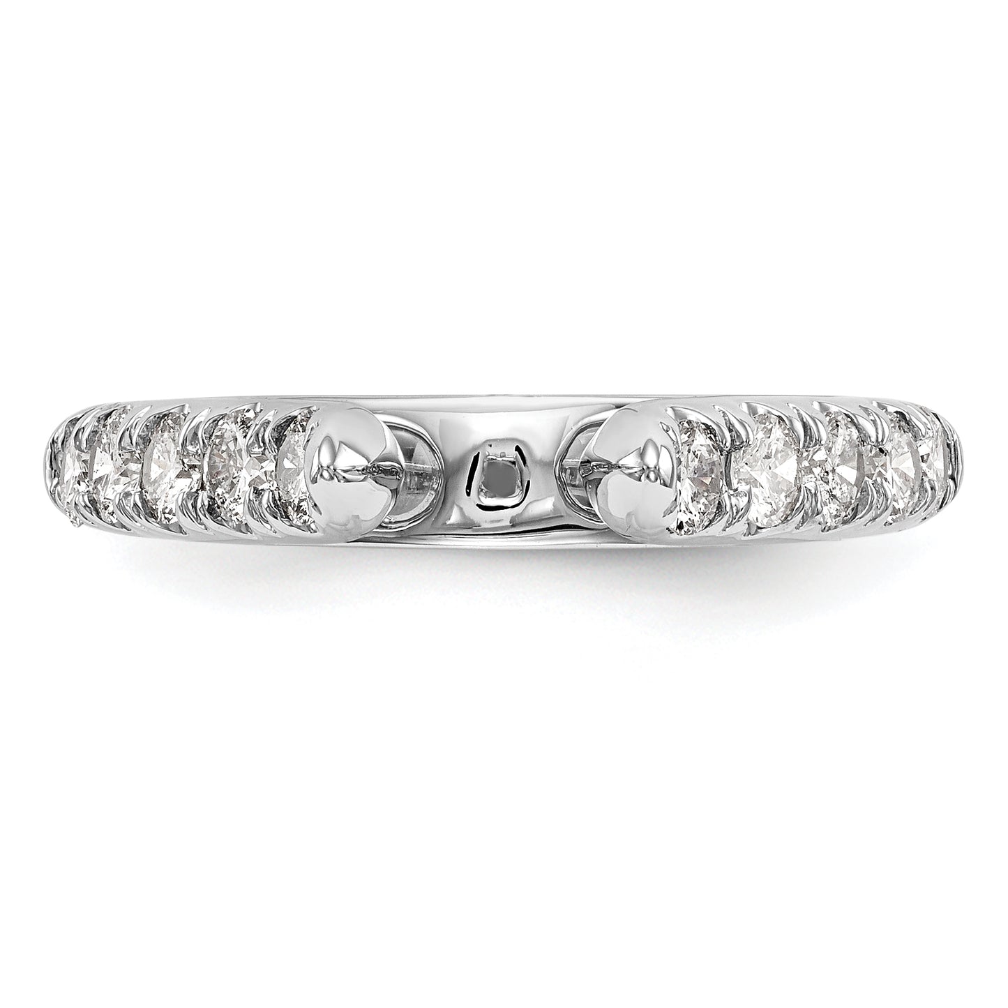 0.45ct. CZ Solid Real 14K White Gold Peg Set Engagement Ring