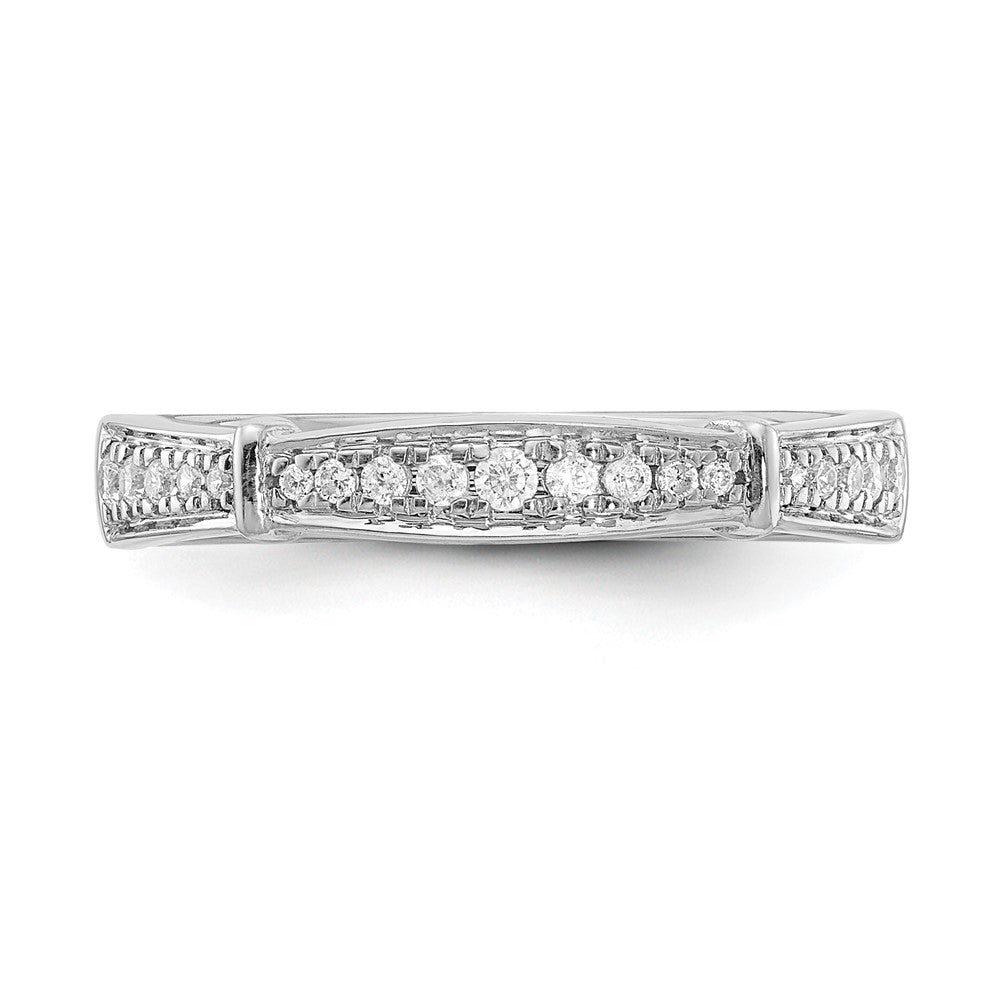 14K White Gold Complete Real Diamond Trio Ladies Wedding Band