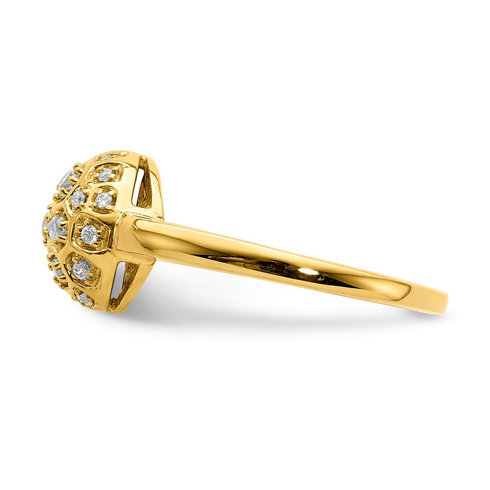 14k Yellow Gold Real Diamond Ring