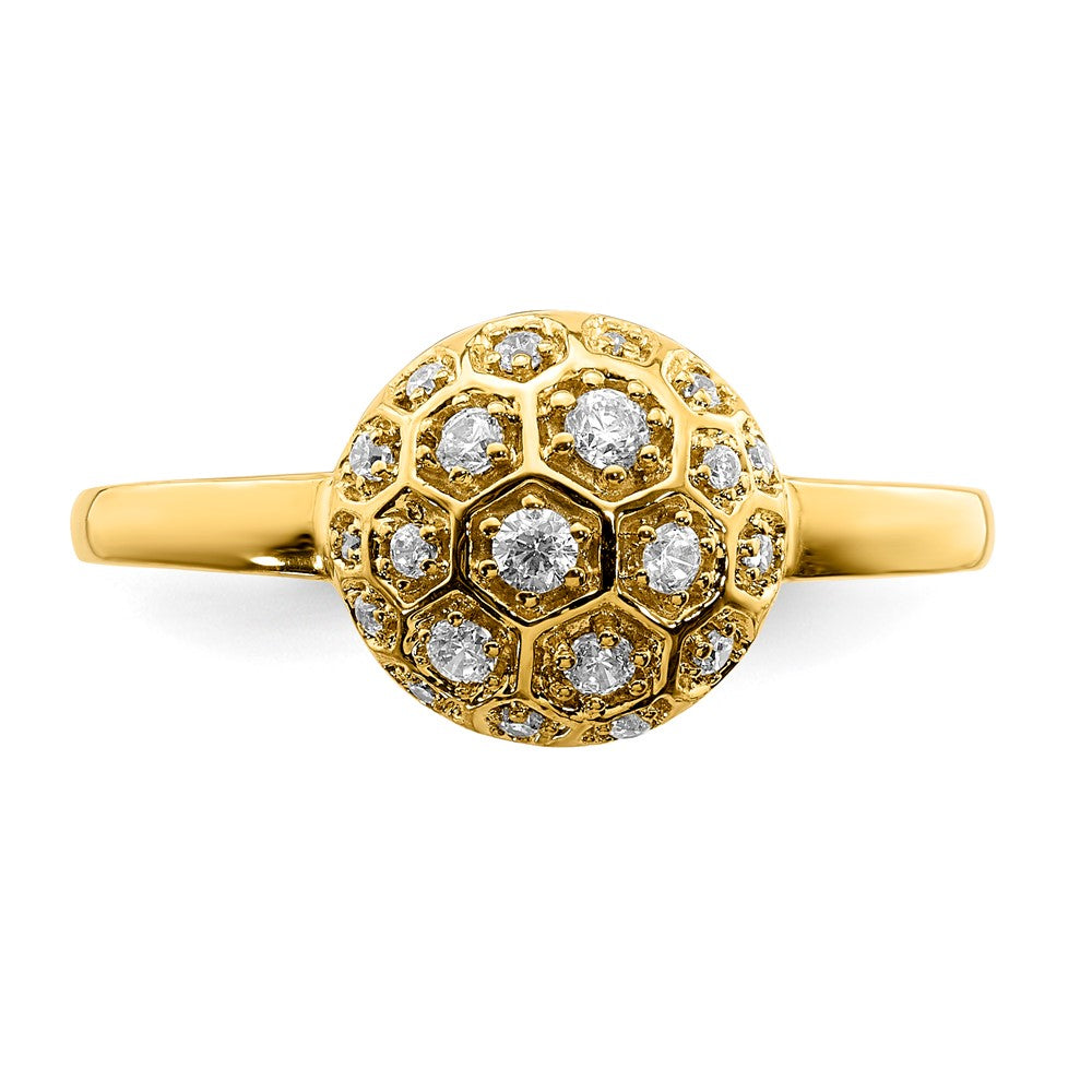 14k Yellow Gold Real Diamond Ring