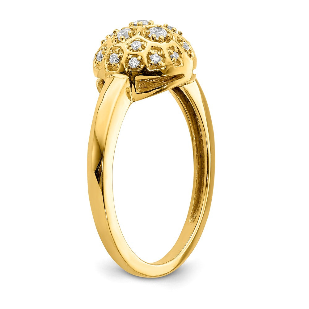 14k Yellow Gold Real Diamond Ring