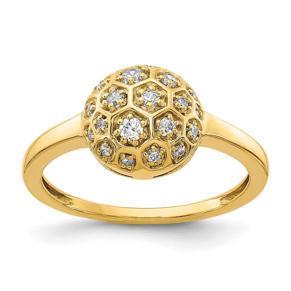 14k Yellow Gold Real Diamond Ring