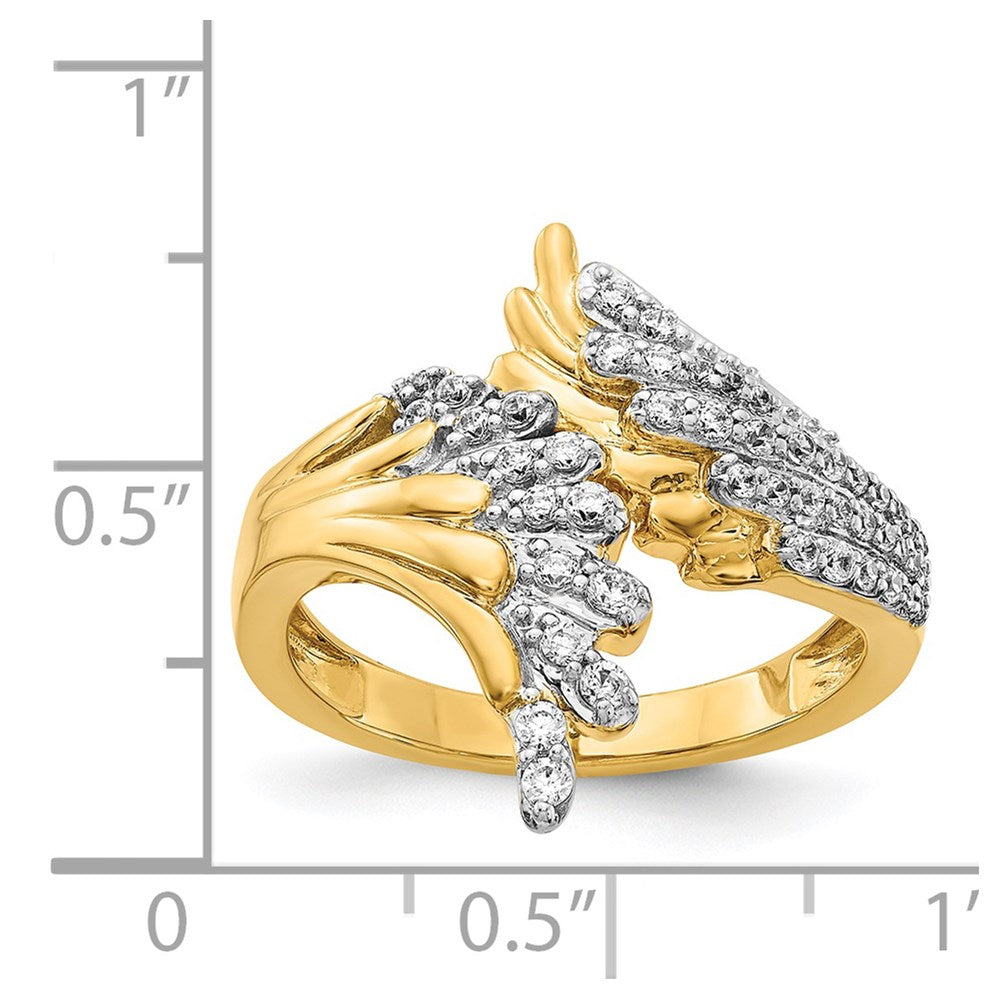 14k Yellow Gold Real Diamond Ring