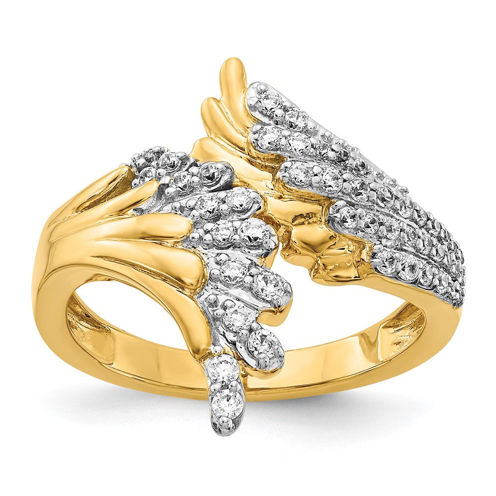 14k Yellow Gold Real Diamond Ring