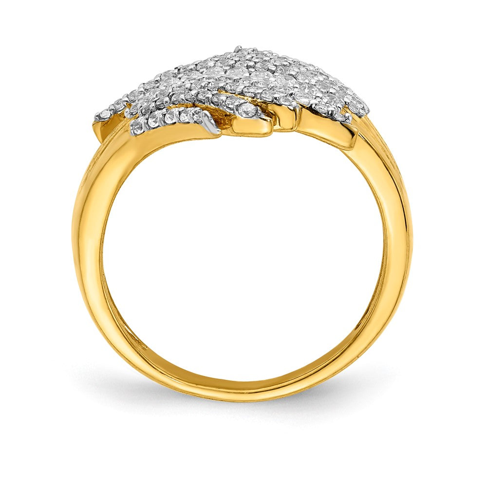 14k Yellow Gold Real Diamond Ring