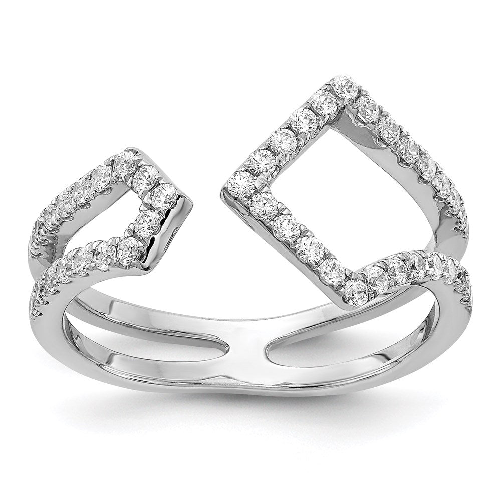 14k White Gold Real Diamond Ring