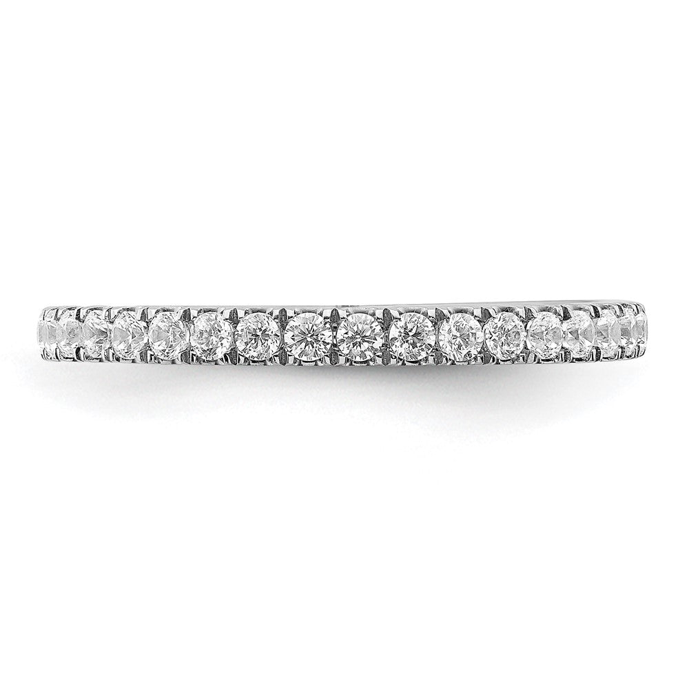 14k White Gold Real Diamond Band