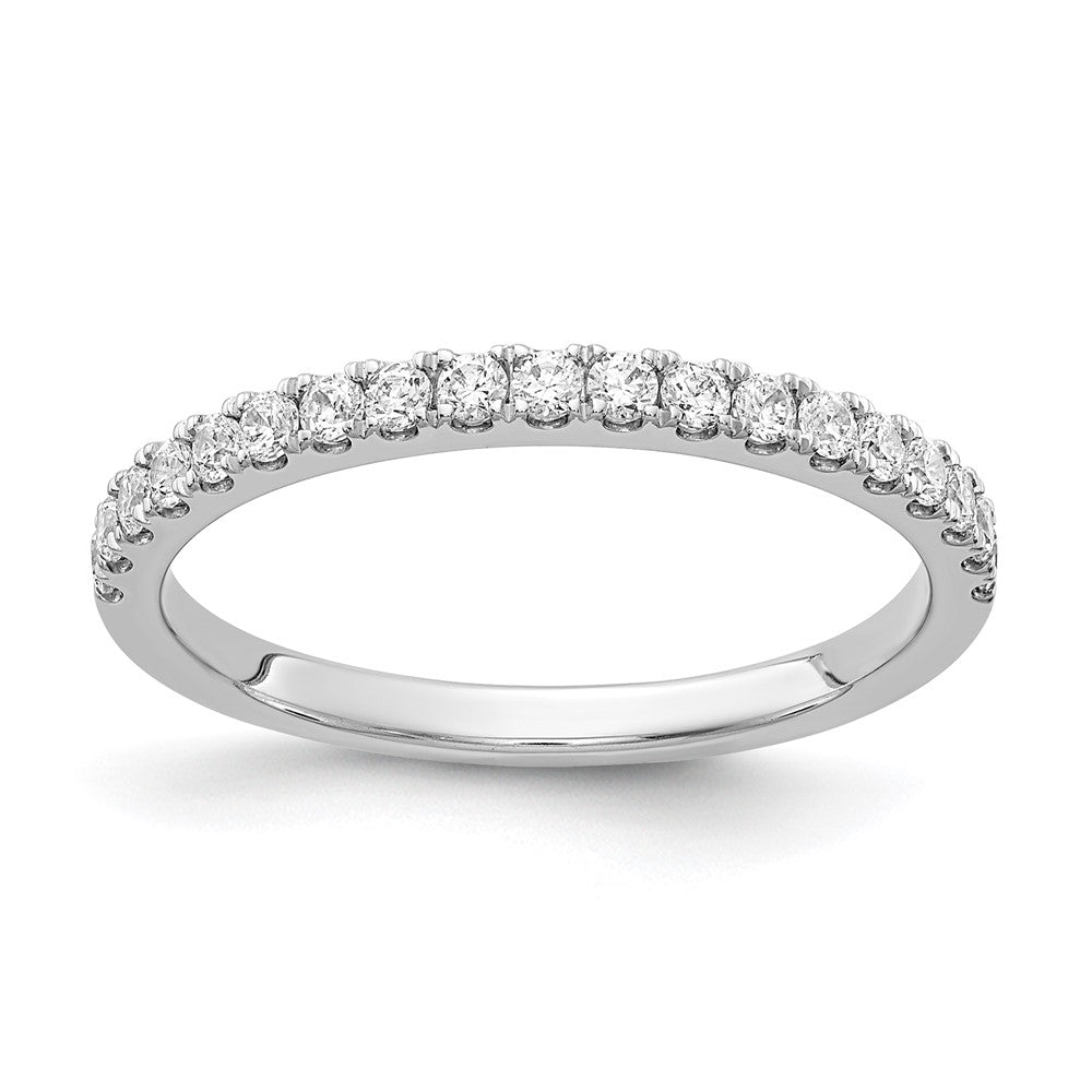 14k White Gold Real Diamond Band