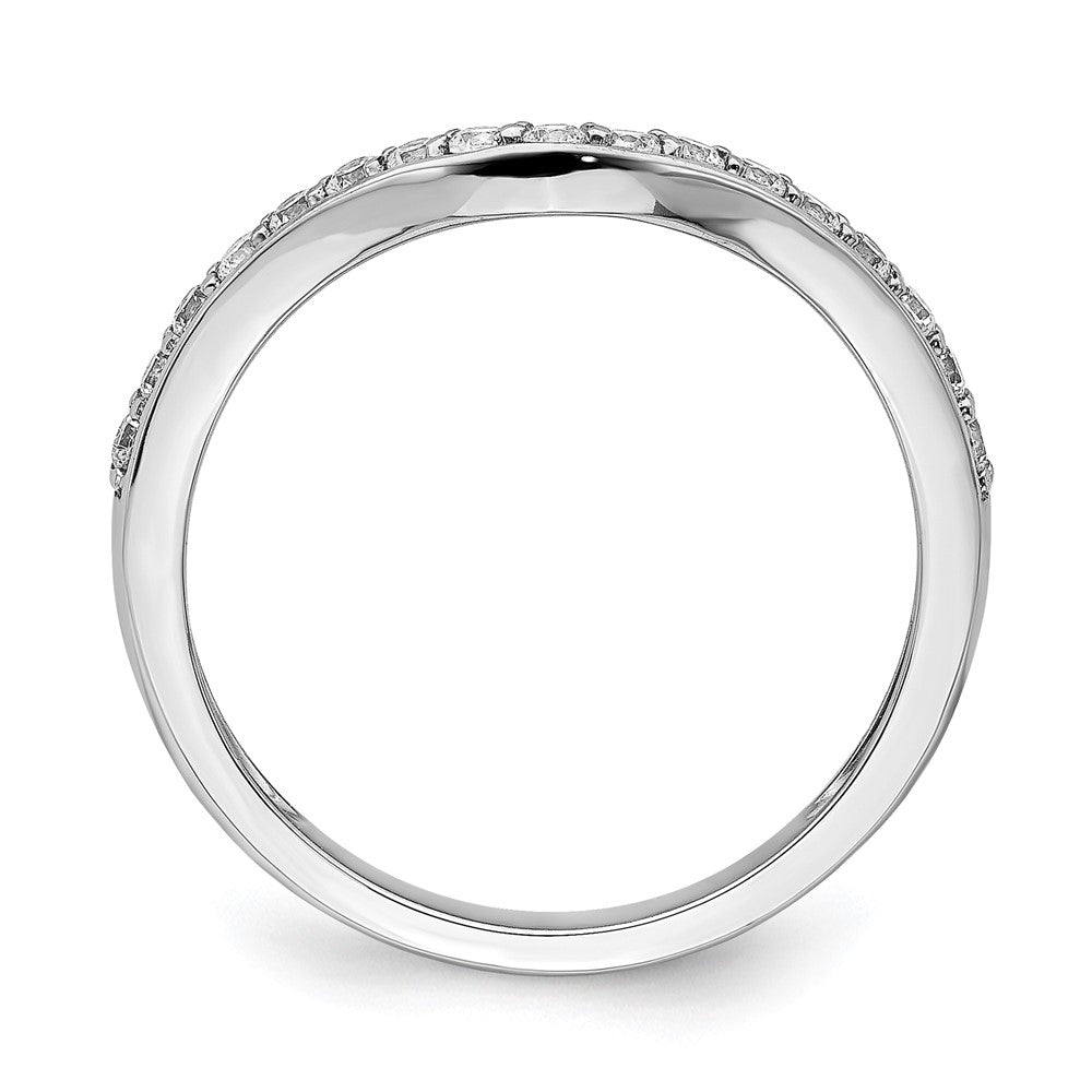 14k White Gold Real Diamond Ring Guard