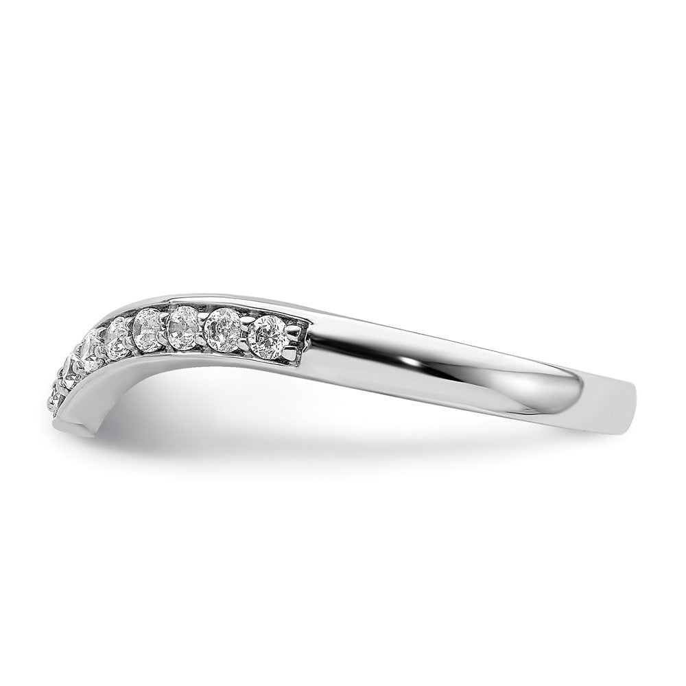 14k White Gold Real Diamond Ring Guard