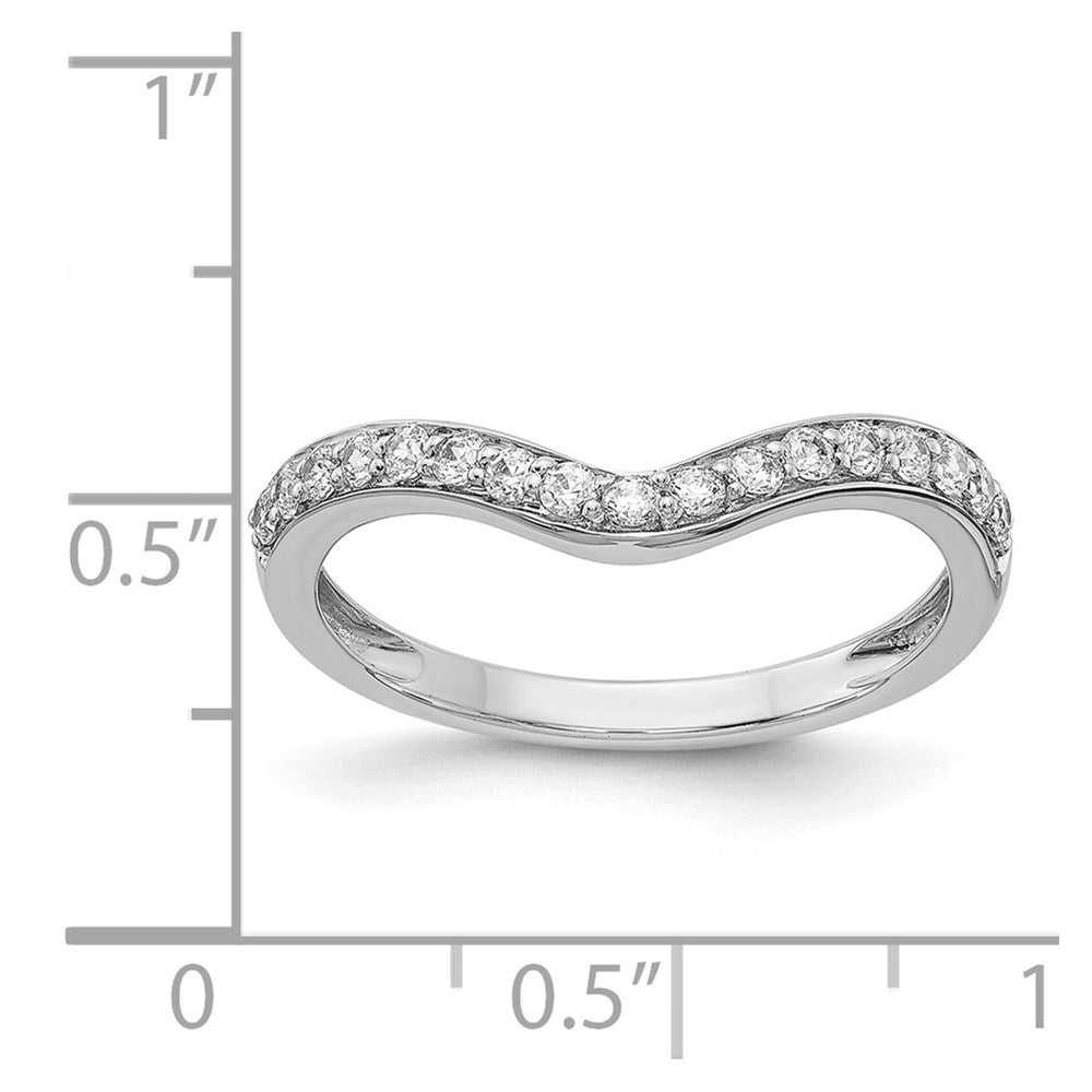 14k White Gold Real Diamond Ring Guard