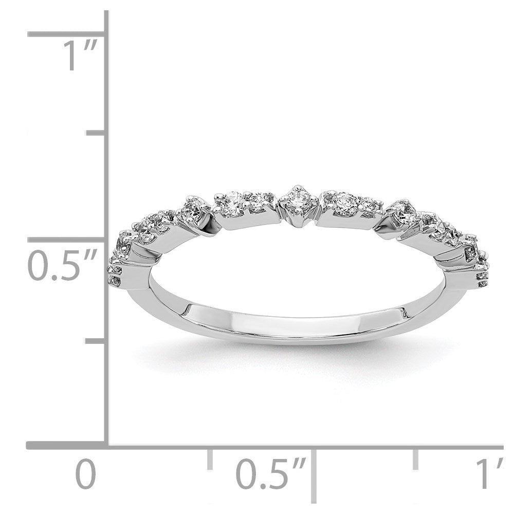 14k White Gold Fancy Real Diamond Band