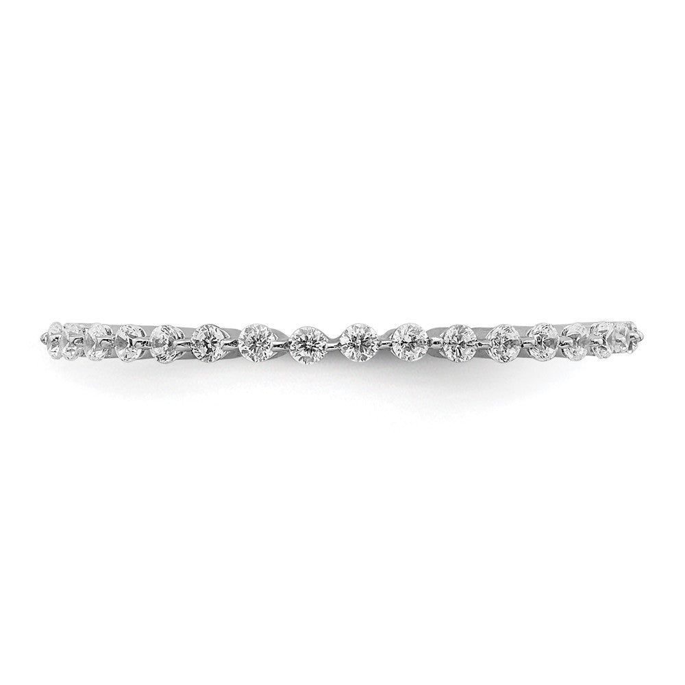 14k White Gold Fancy Real Diamond Band