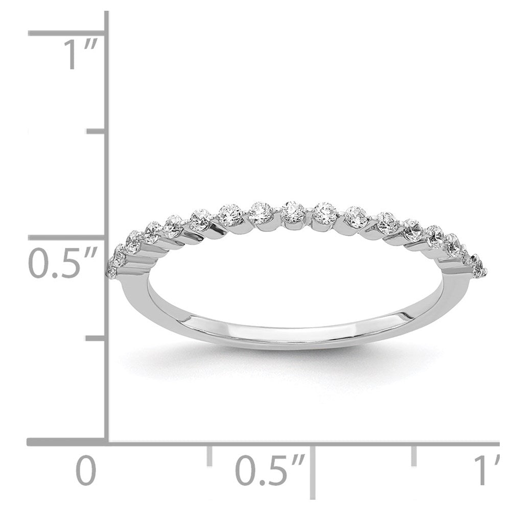 14k White Gold Fancy Real Diamond Band