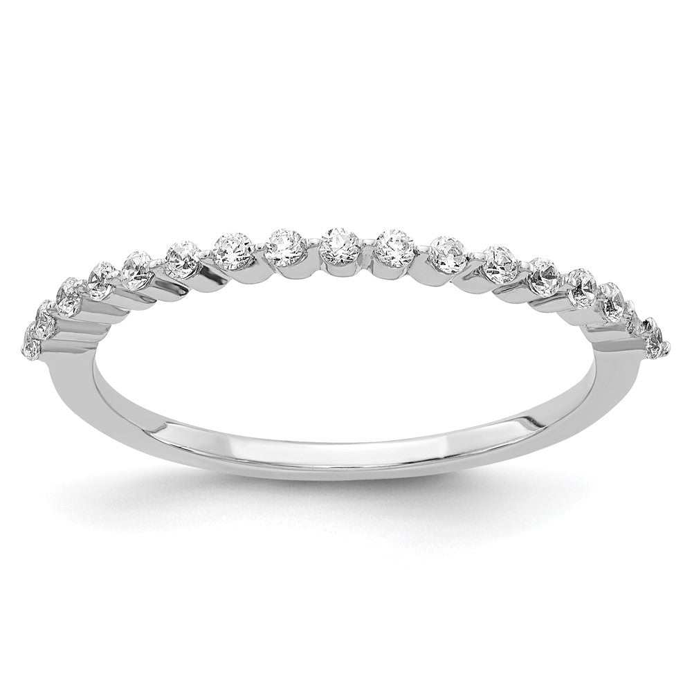 14k White Gold Fancy Real Diamond Band