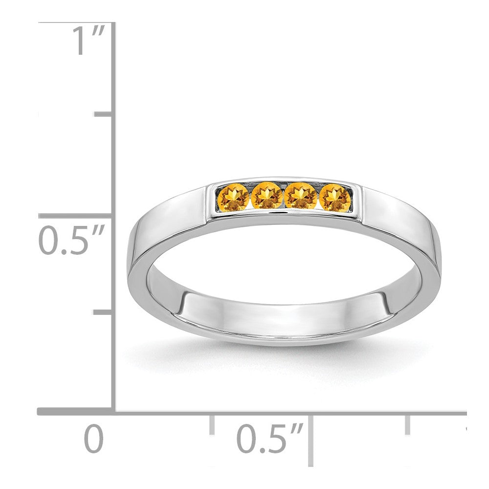 14k White Gold Citrine Ring