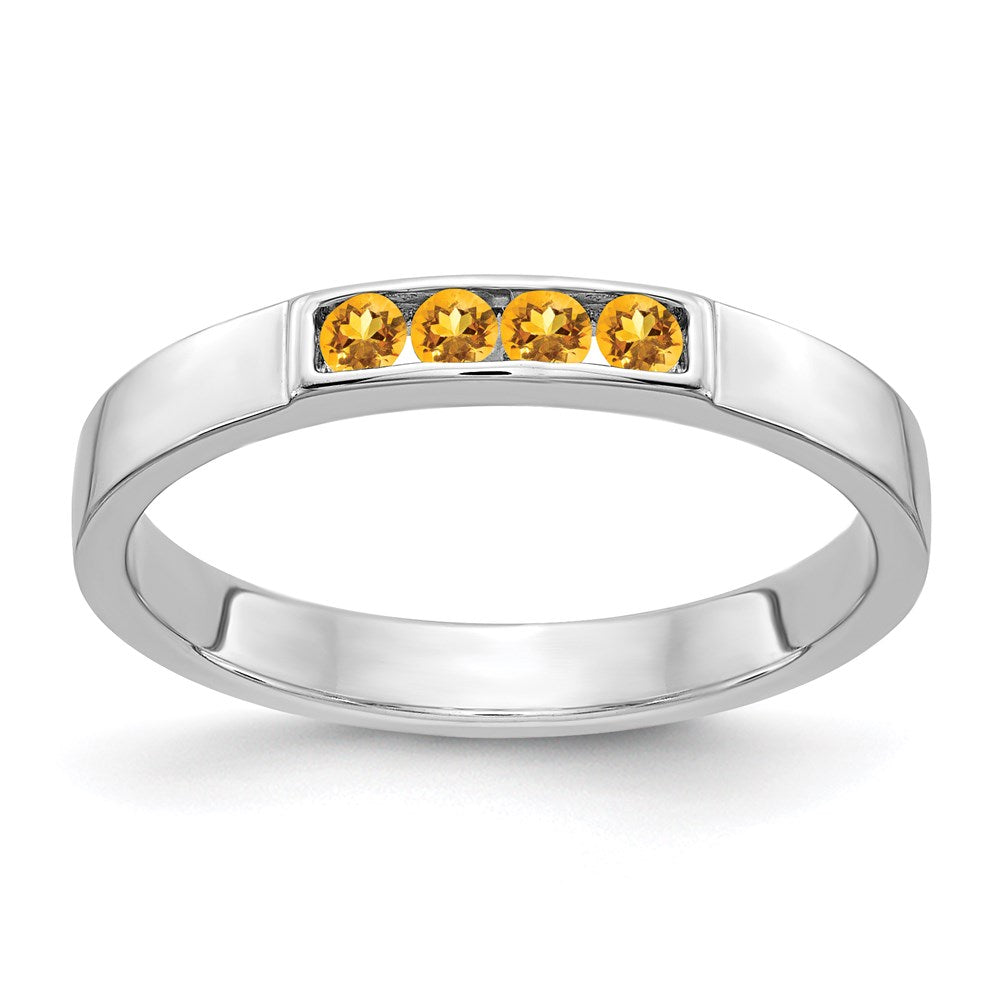 14k White Gold Citrine Ring