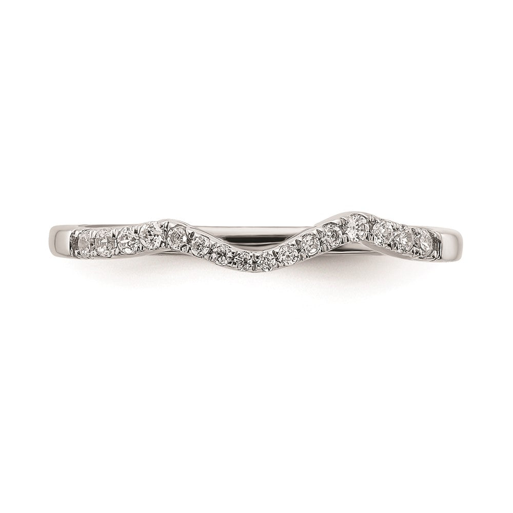 0.12ct. CZ Solid Real 14k White Gold Wedding Wedding Band Ring