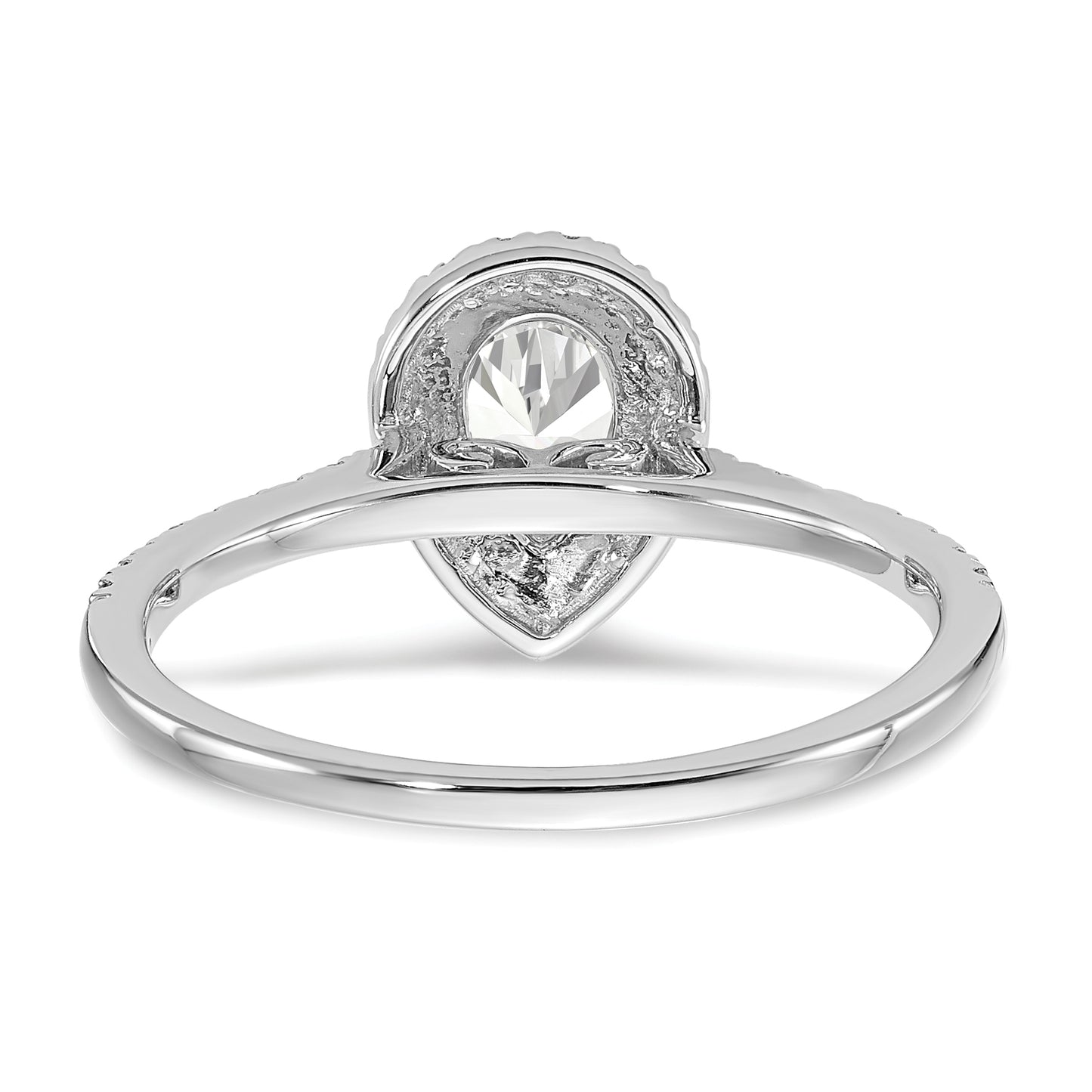 0.50ct. CZ Solid Real 14k White Gold Engagement Ring