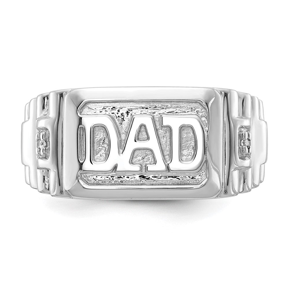 14k White Gold AA Real Diamond men's ring