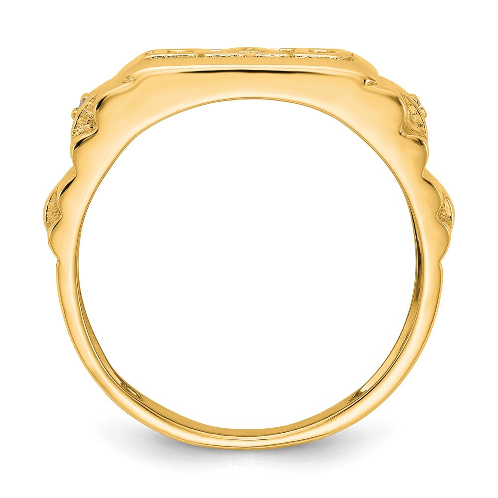 14K Yellow Gold VS Real Diamond men's ring