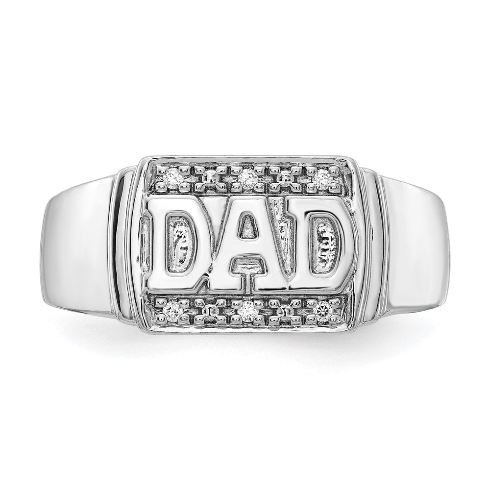 14k White Gold A Real Diamond men's ring