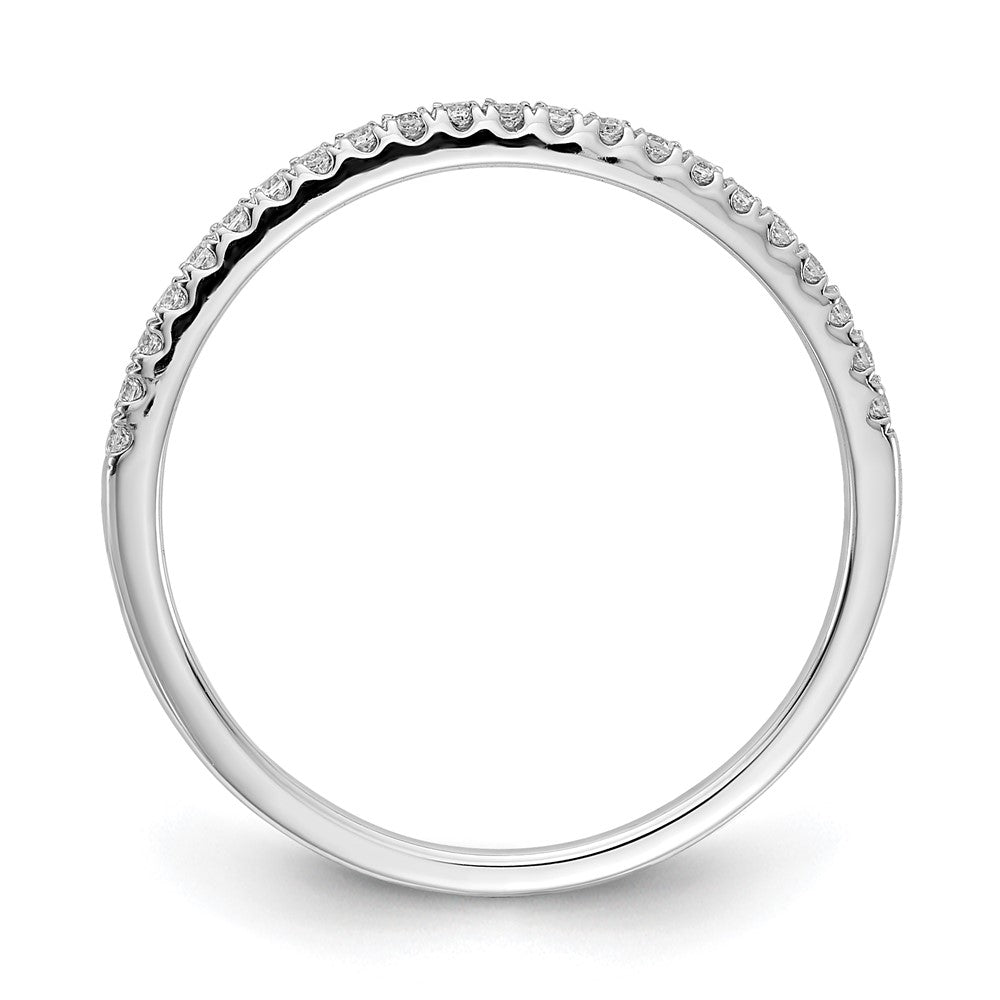 0.12ct. CZ Solid Real 14k White Gold Wedding Wedding Band Ring