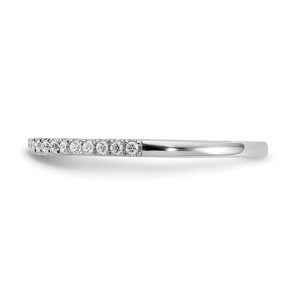 0.12ct. CZ Solid Real 14k White Gold Wedding Wedding Band Ring