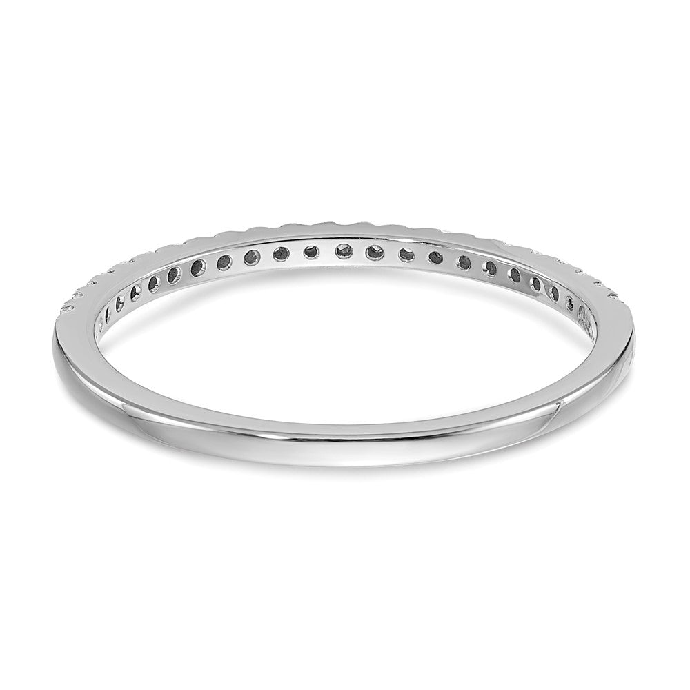 0.12ct. CZ Solid Real 14k White Gold Wedding Wedding Band Ring