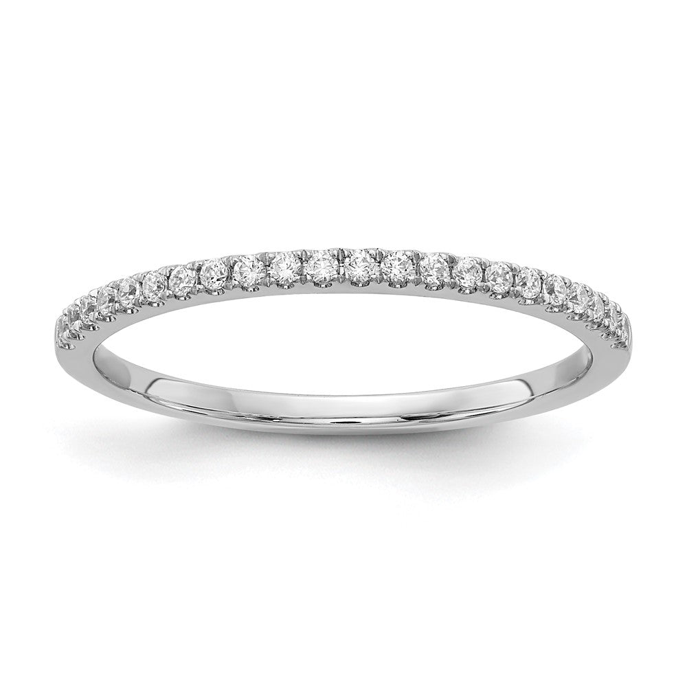 0.12ct. CZ Solid Real 14k White Gold Wedding Wedding Band Ring